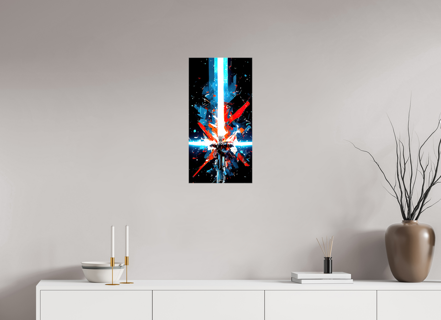 12 x 24″, Glossy Canvas Freedom Lightsaber