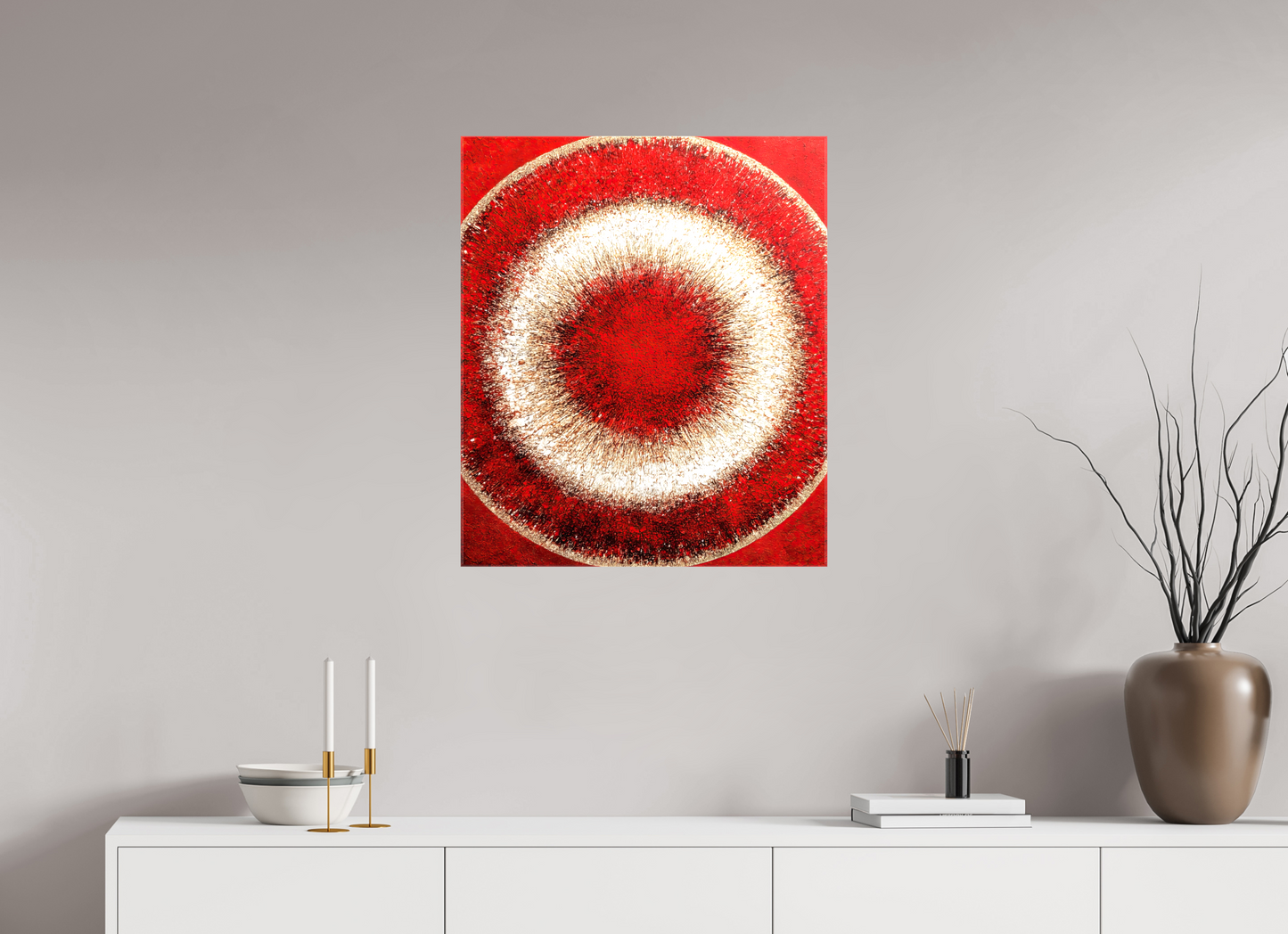 24 x 28.3″, Glossy Canvas Abstract Red Eye