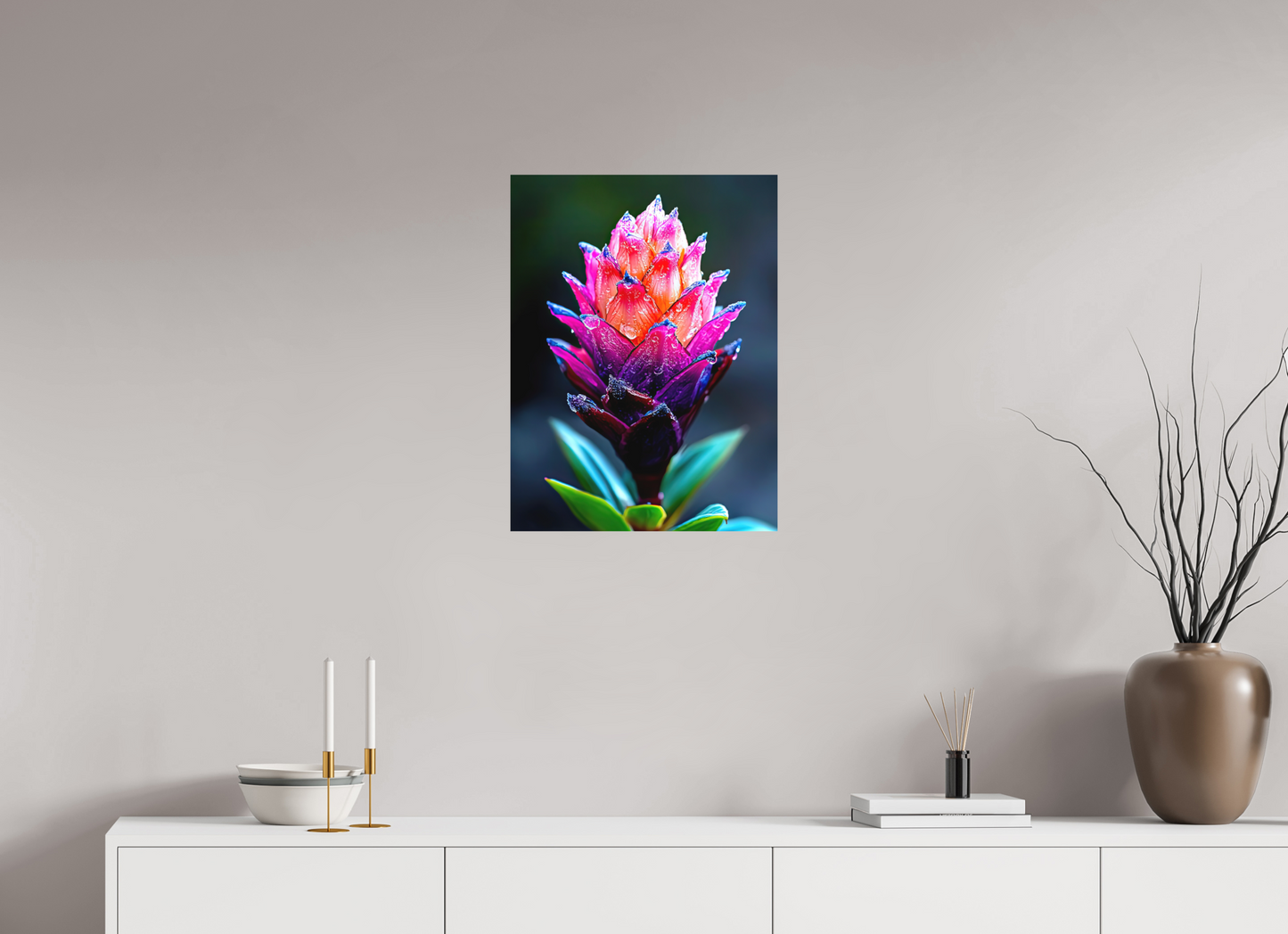 18 x 24″, Photo Print on Aluminum Backing Tropical Pinecone Flower