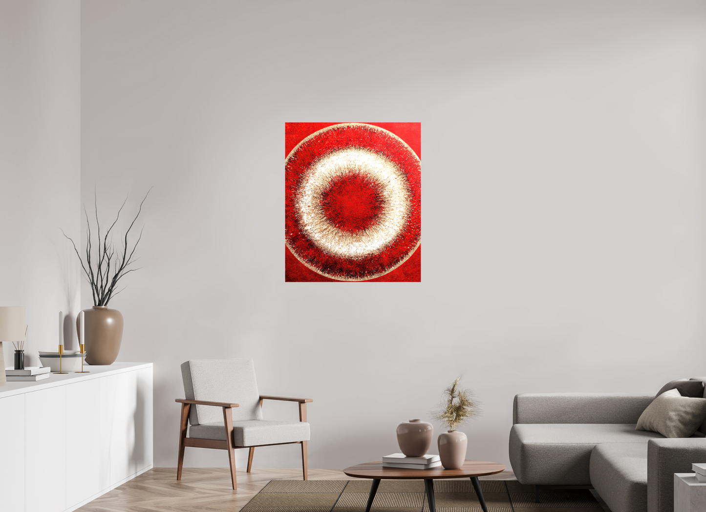31 x 36.5″, Glossy Canvas Abstract Red Eye
