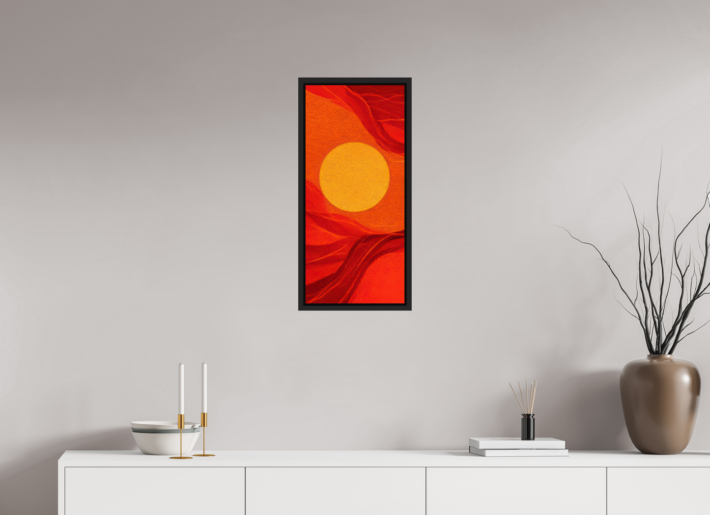 12 x 26.5″, Fine Art Print on Aluminum Dibond with Boarder Abstract Desert Eye