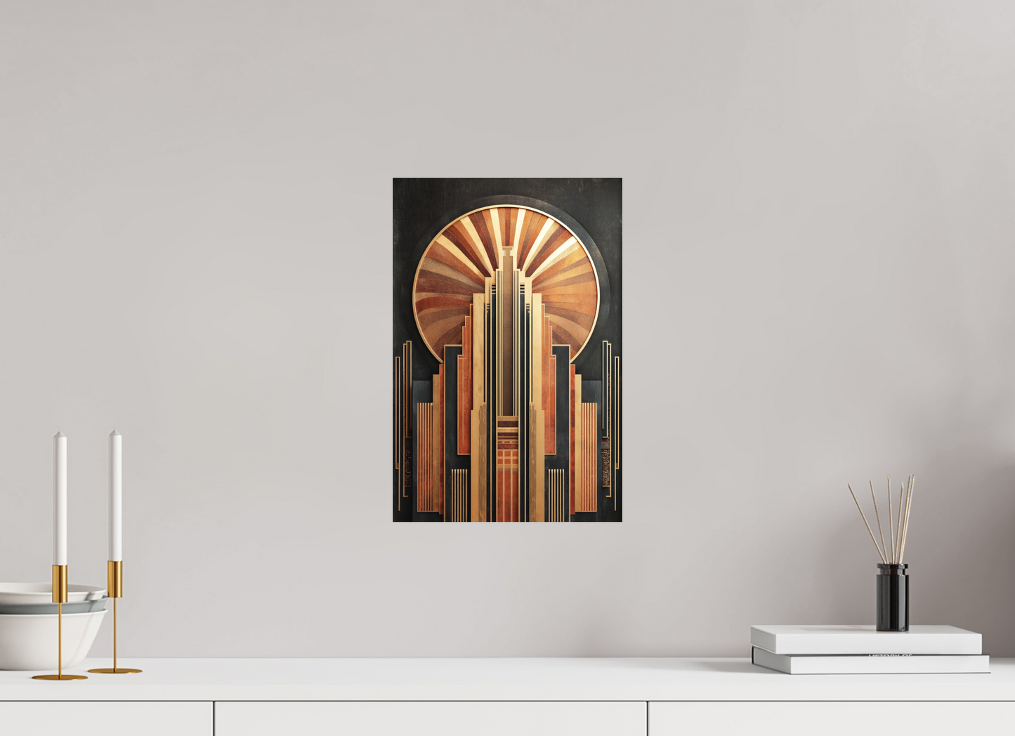 10 x 15″, Photo Print on Aluminum Backing Art Deco City 1