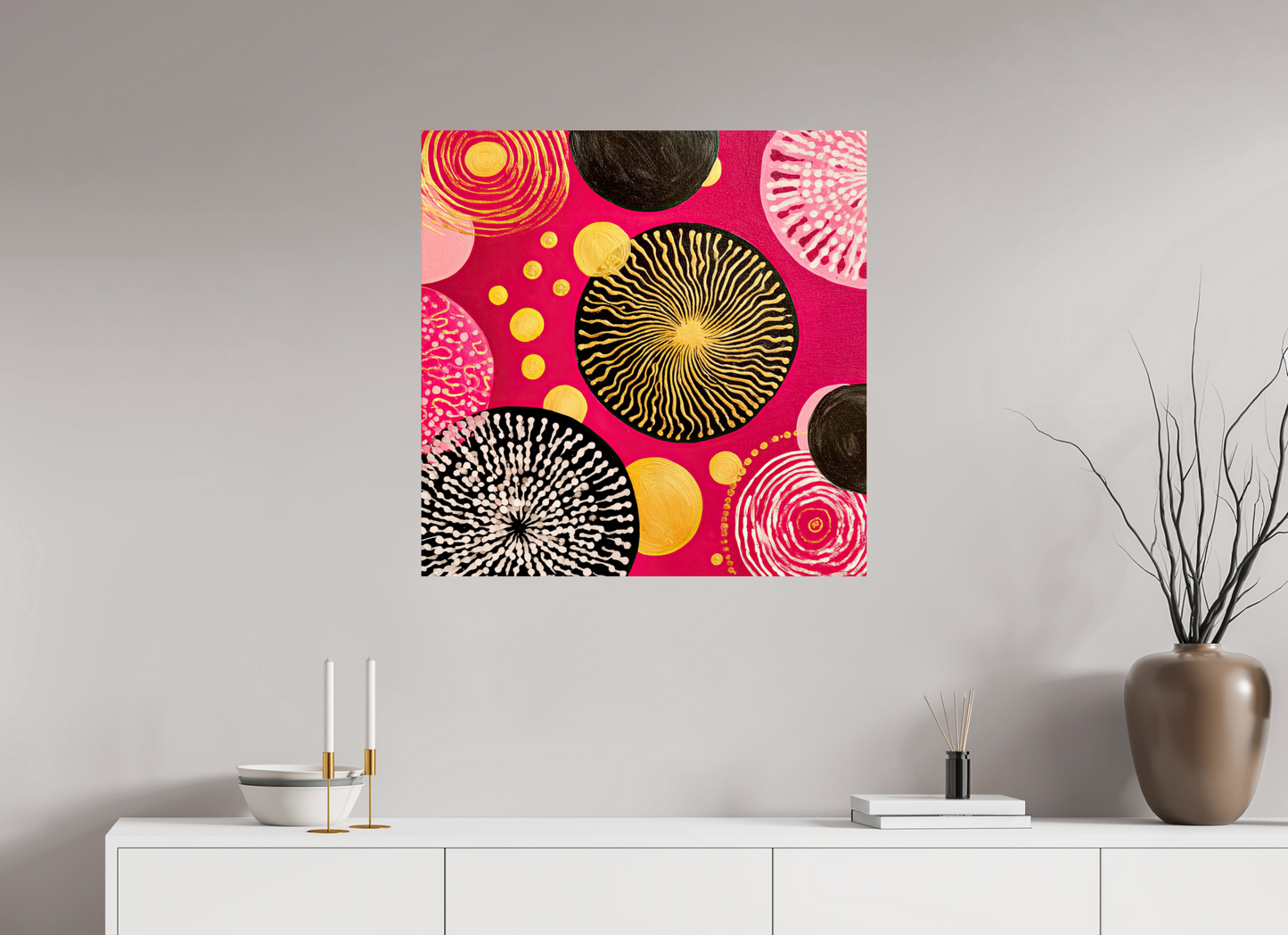 30 x 30″, Fine Art Print On Aluminum Dibond Spores