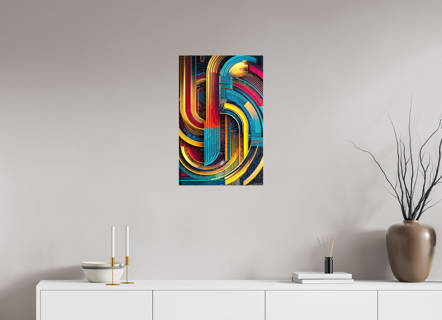 16 x 24.9″, Glossy Canvas Abstract Jazz 2