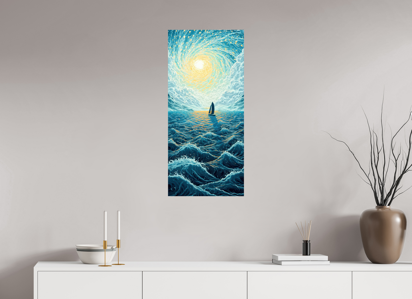 16 x 35″, Fine Art Print On Aluminum Dibond Sail to the Sun