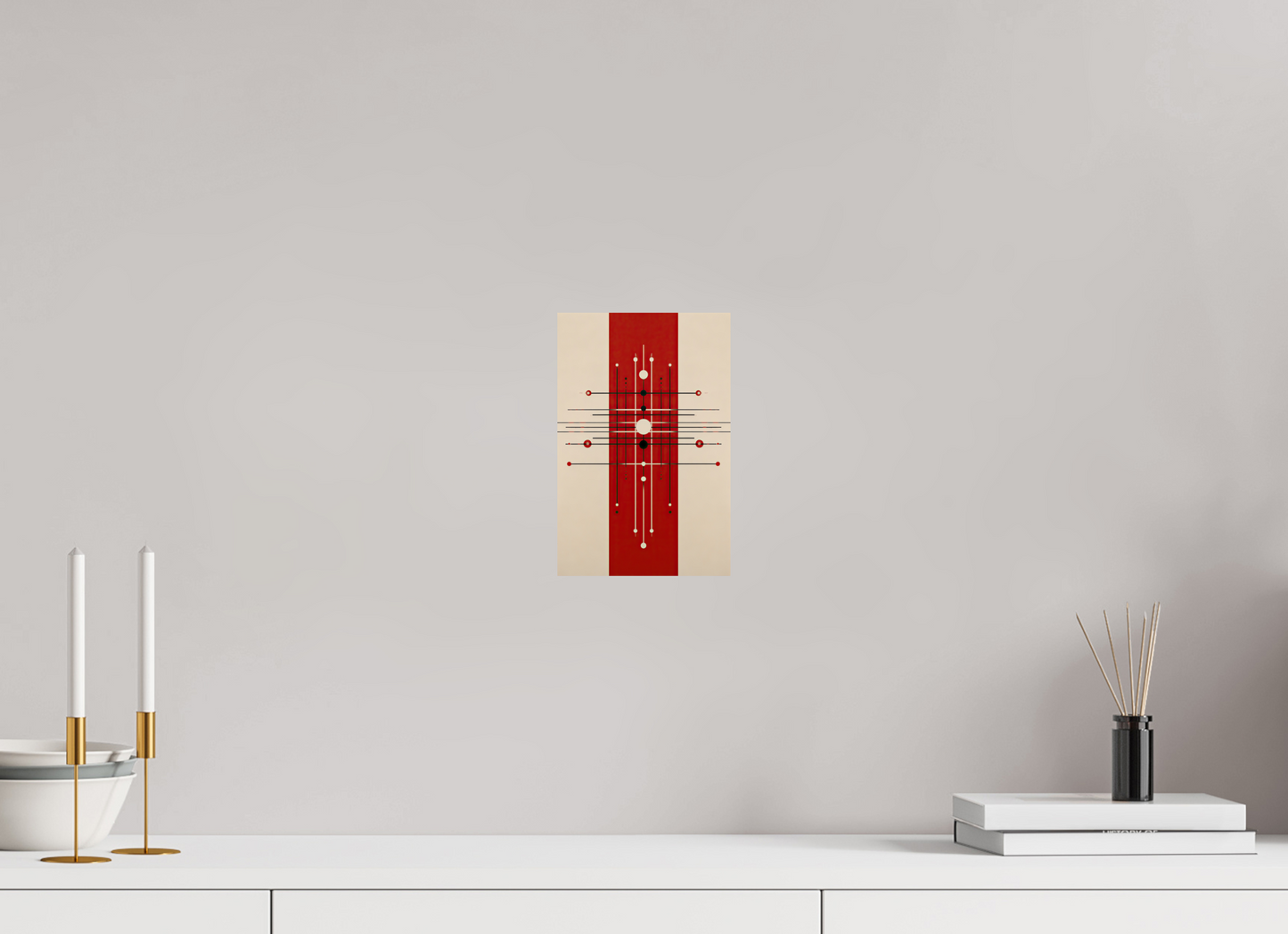 6 x 9.1″, Fine Art Print On Aluminum Dibond Red Line