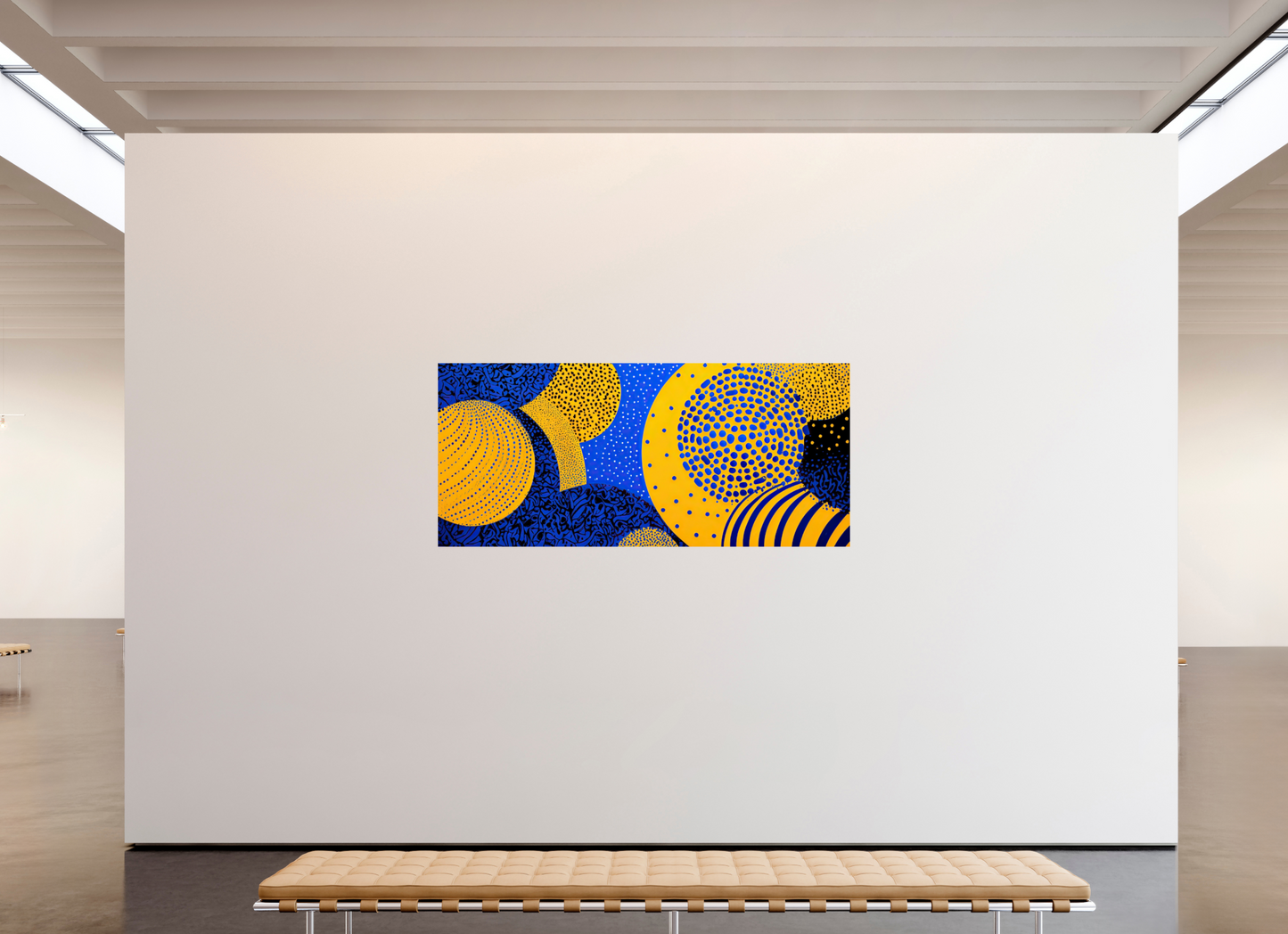 80.7 x 36″, Fine Art Print On Aluminum Dibond Yellow & Blue 2