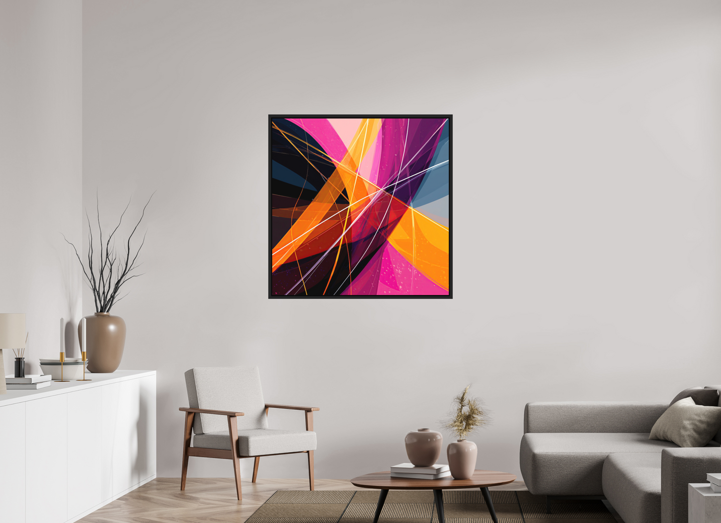 40 x 40″, Photo Print on Aluminum Backing with boarder Abstract Candy