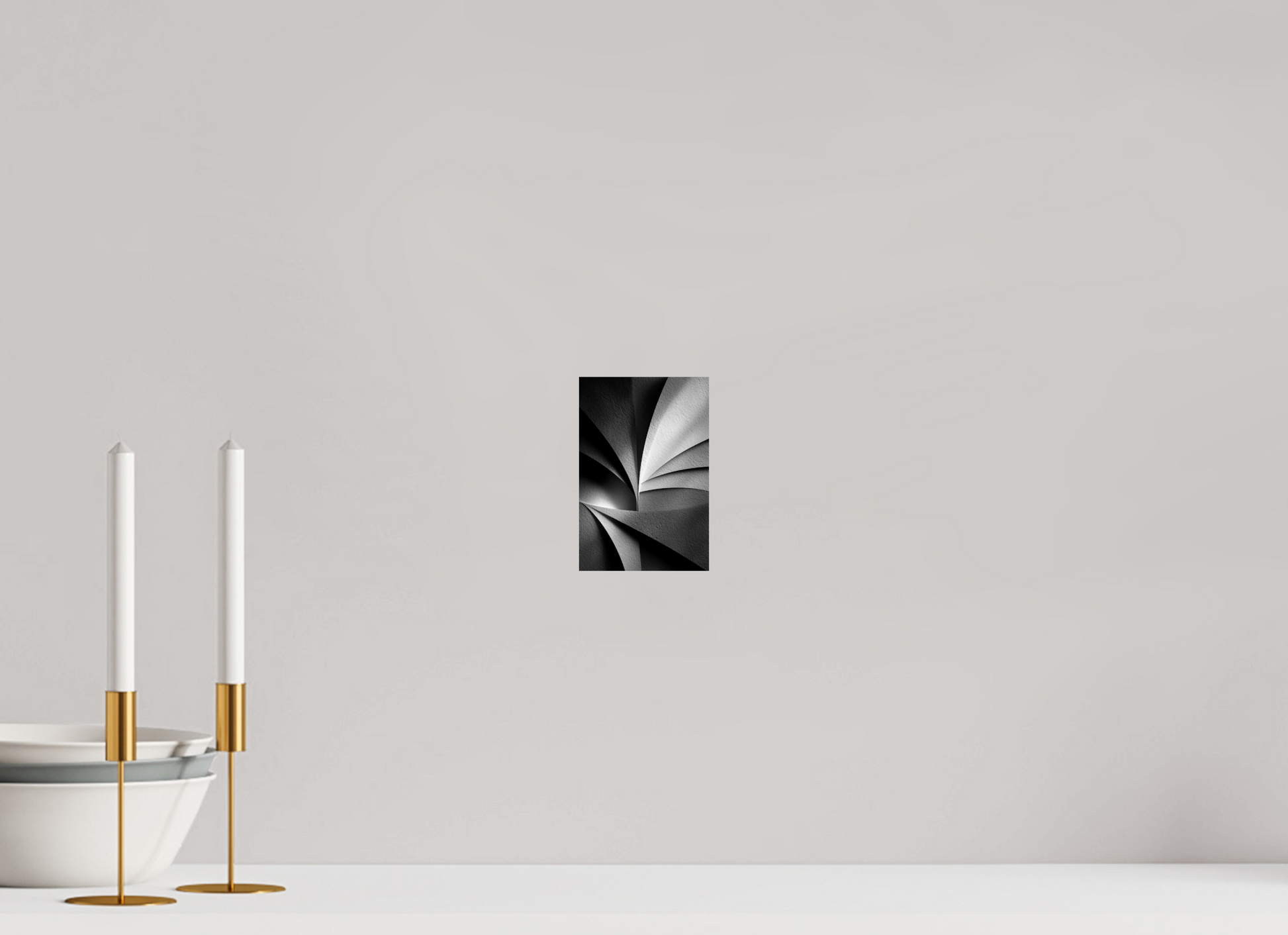 4 x 6″, Fine Art Print On Aluminum Dibond Abstract B&W 1