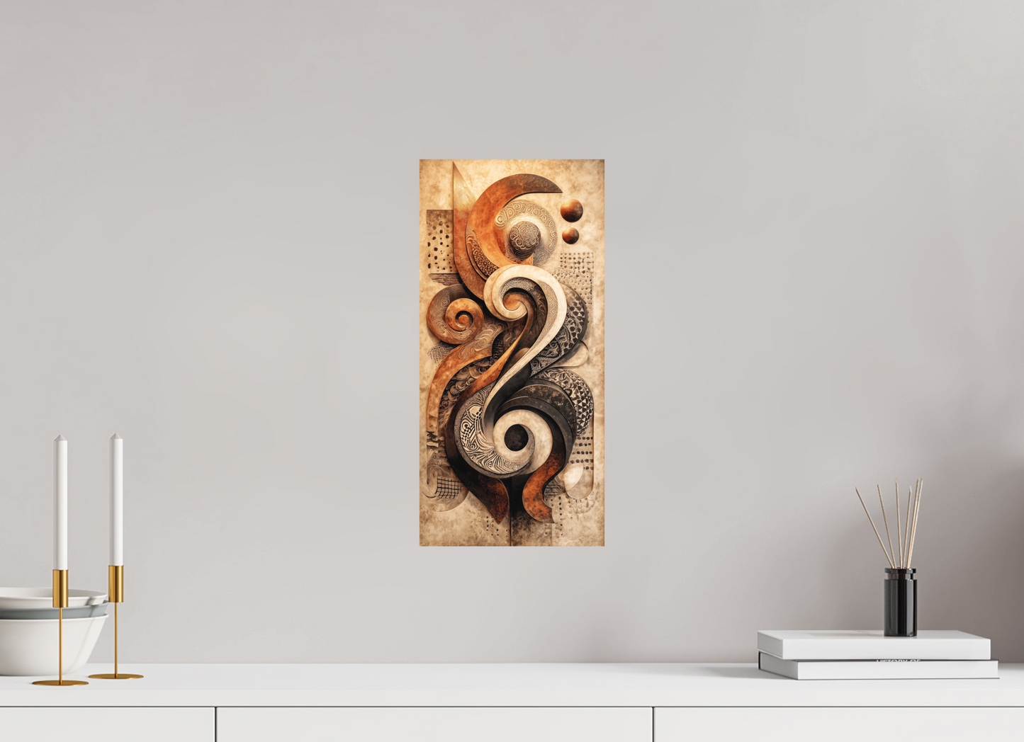 8 x 16.7″, Photo Print on Aluminum Backing Abstract Shapes 2