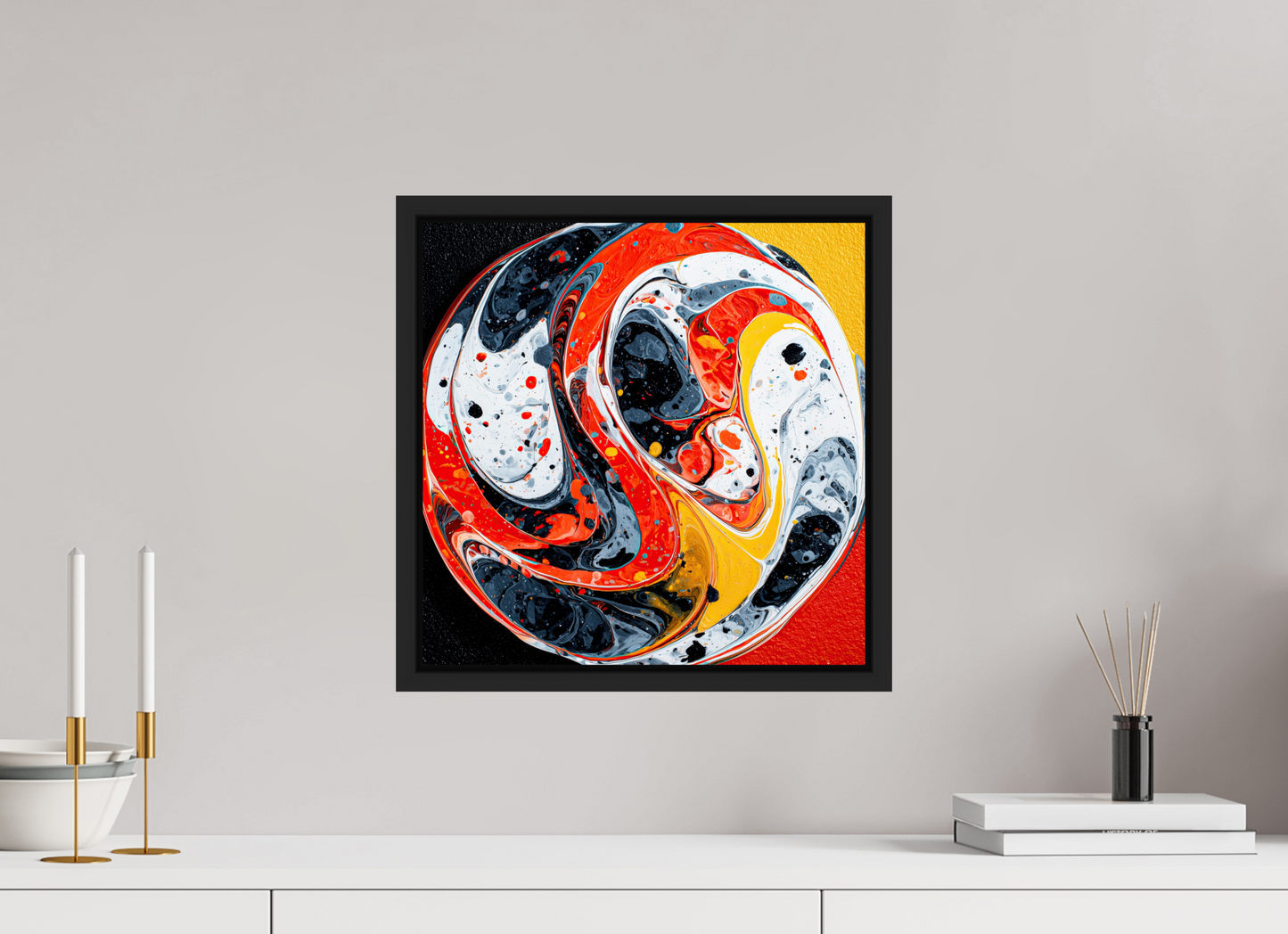15 x 15″, Fine Art Print on Aluminum Dibond with Boarder Marble