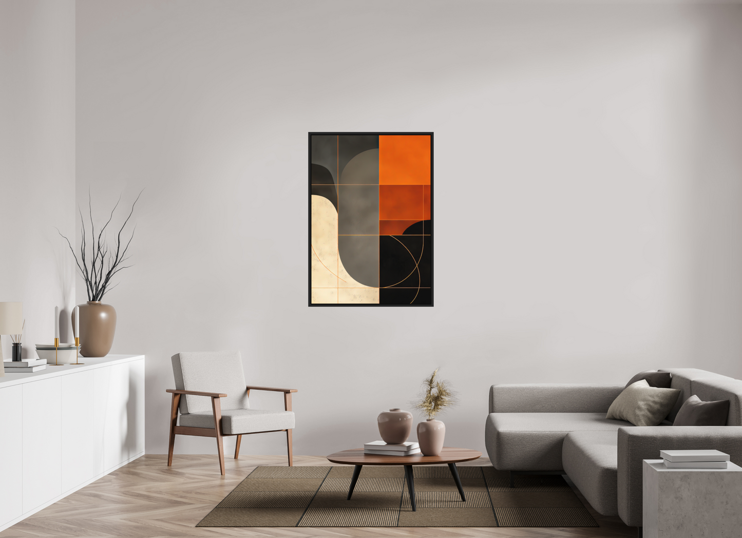 ISO A0 (84,1 x 118,9 cm), Photo Print on Aluminum Backing with boarder Abstract Squares