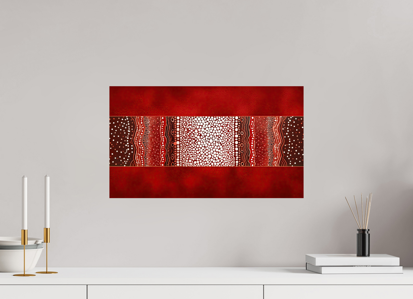 20.8 x 12″, Fine Art Print On Aluminum Dibond Red Layers 1