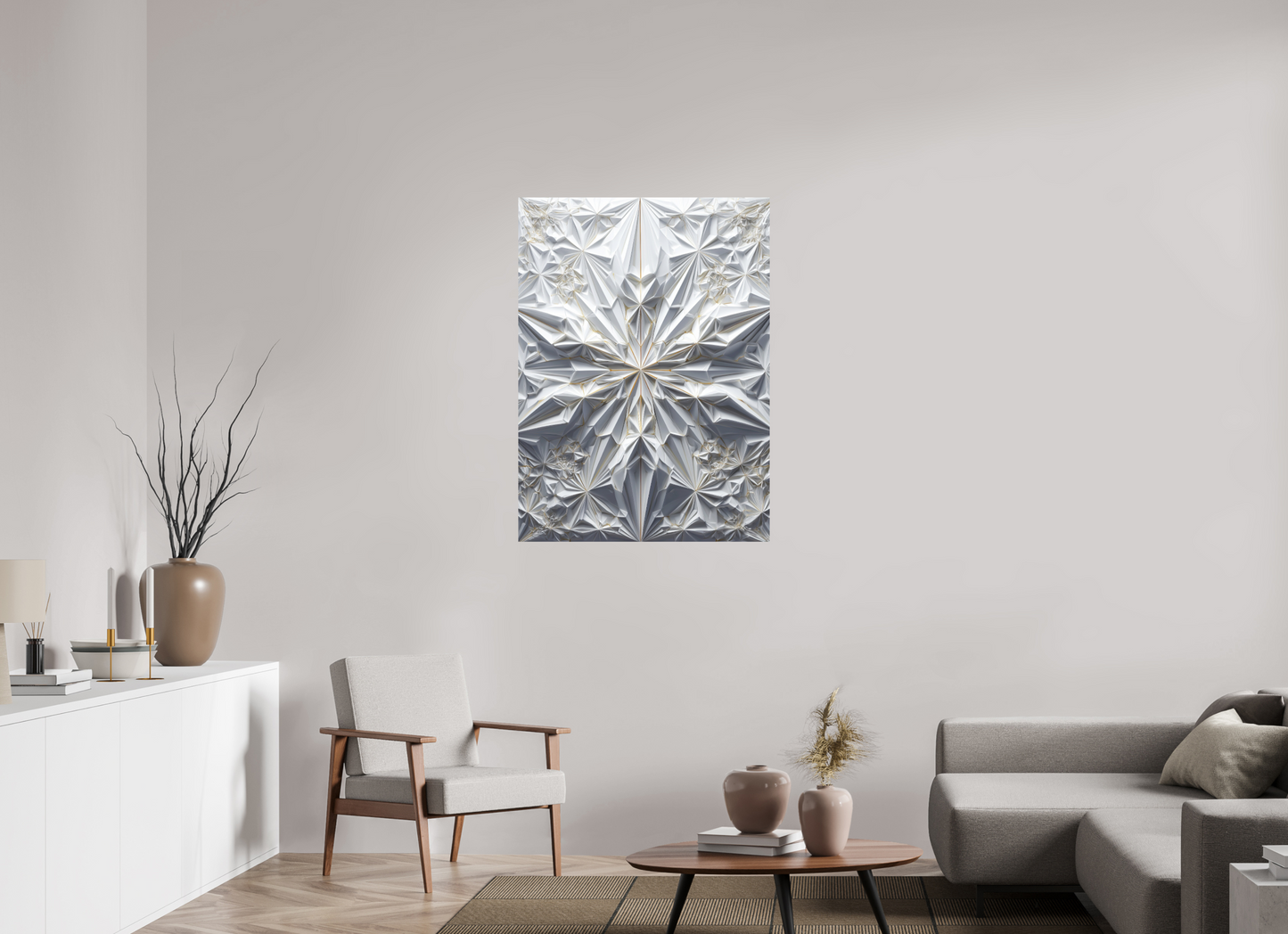 32 x 43.8″, Fine Art Print On Aluminum Dibond Snowflake