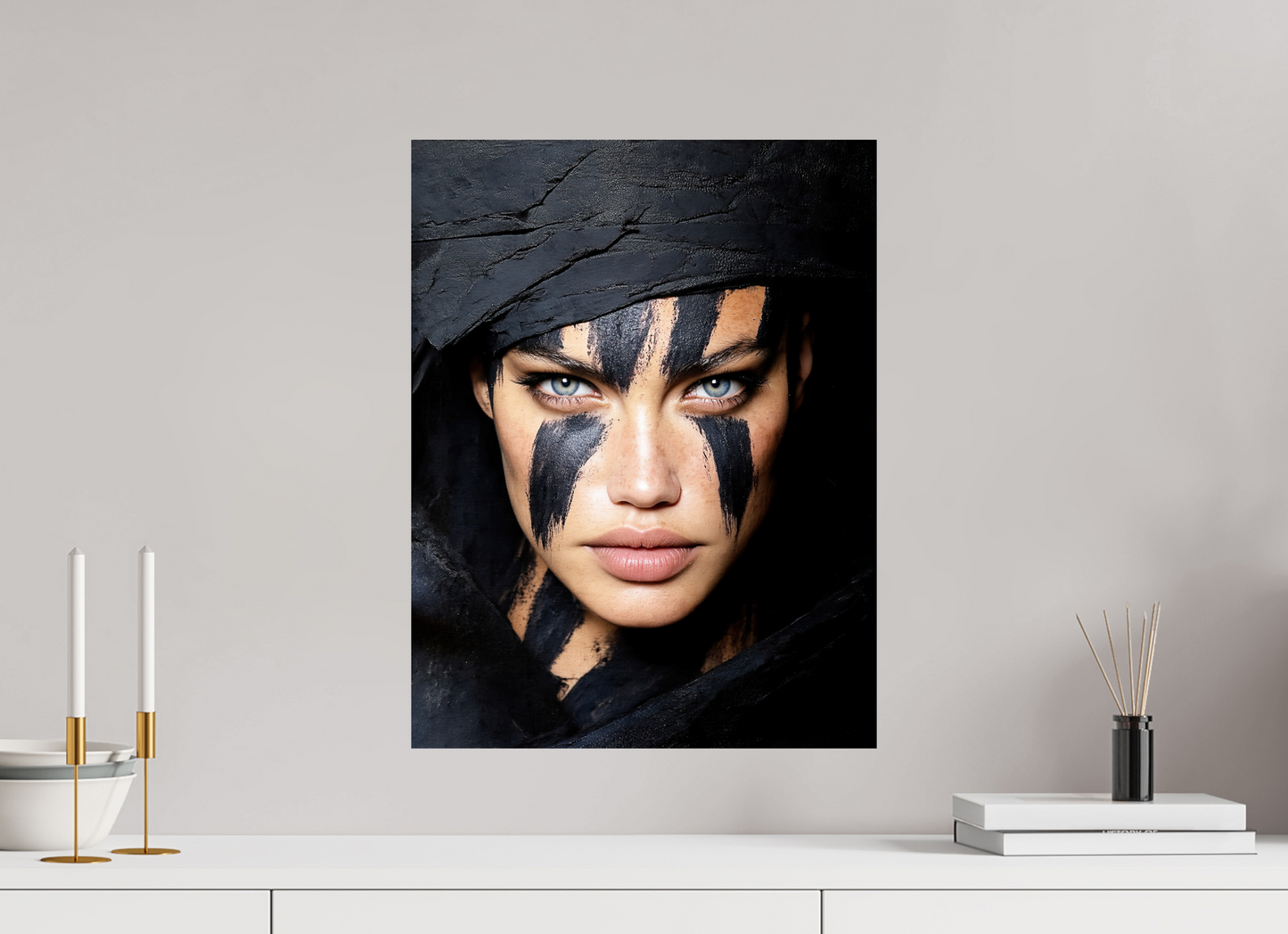 16 x 20.9″, Fine Art Print On Aluminum Dibond Charcoal Woman
