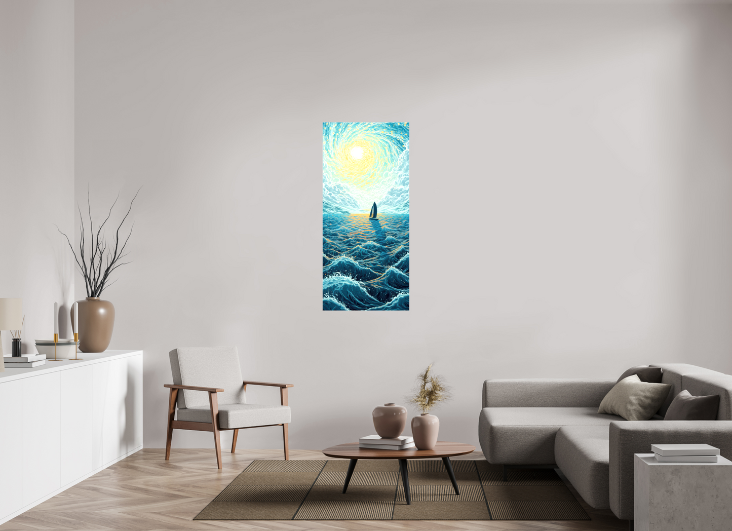 24 x 52.5″, Glossy Canvas Sail to the Sun