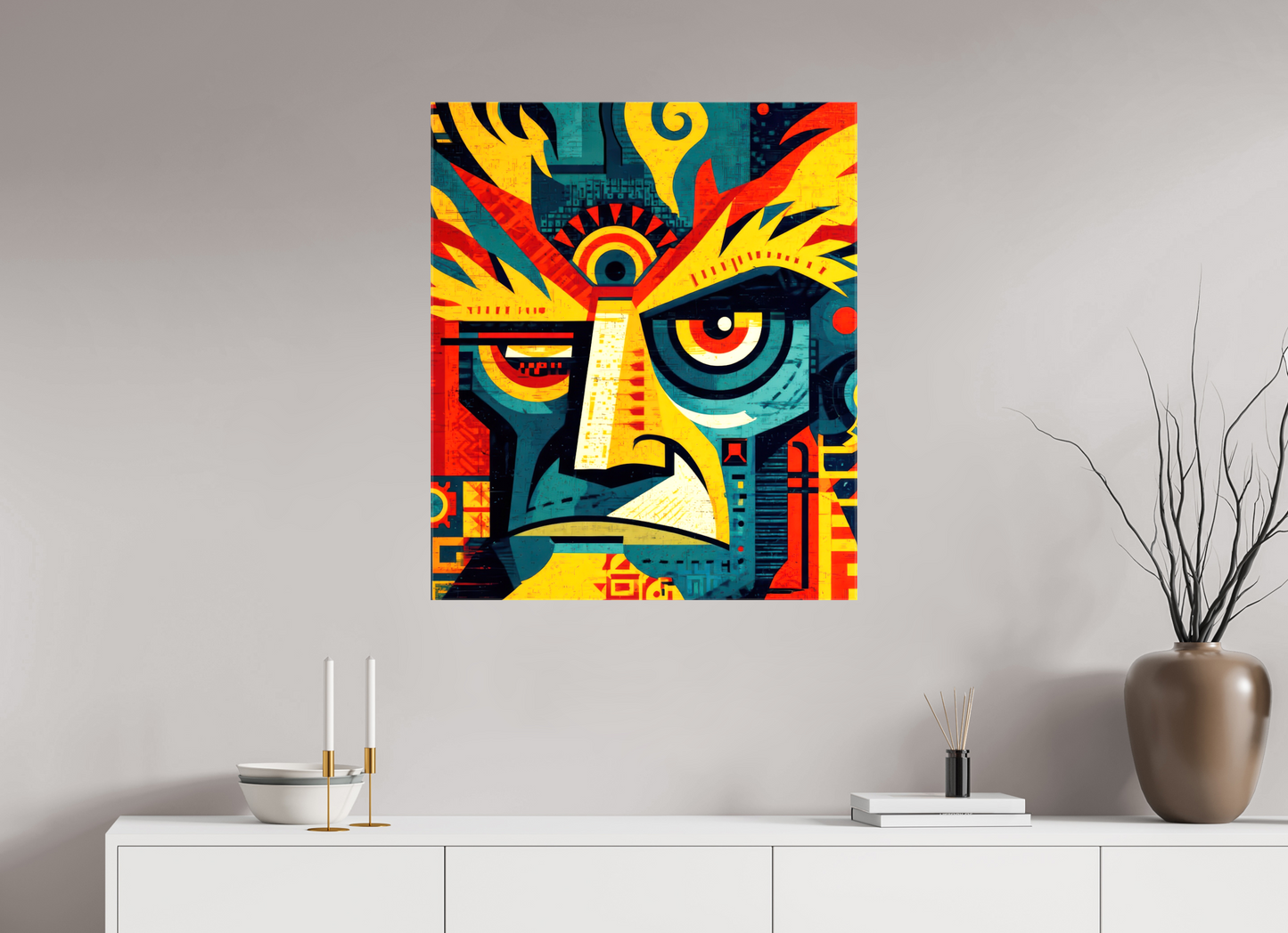 28 x 32.8″, Glossy Canvas Urban Tribal