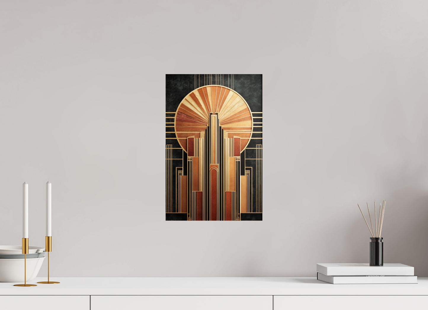 10 x 15.2″, Fine Art Print On Aluminum Dibond Art Deco City 2