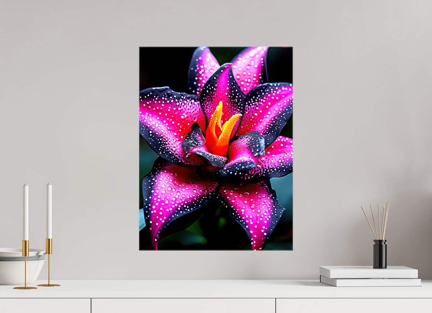 15 x 20″, Glossy Canvas Pink Poison Flower