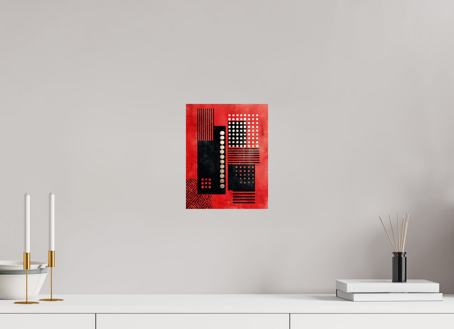 8 x 10.2″, Fine Art Print On Aluminum Dibond Abstract Barcode