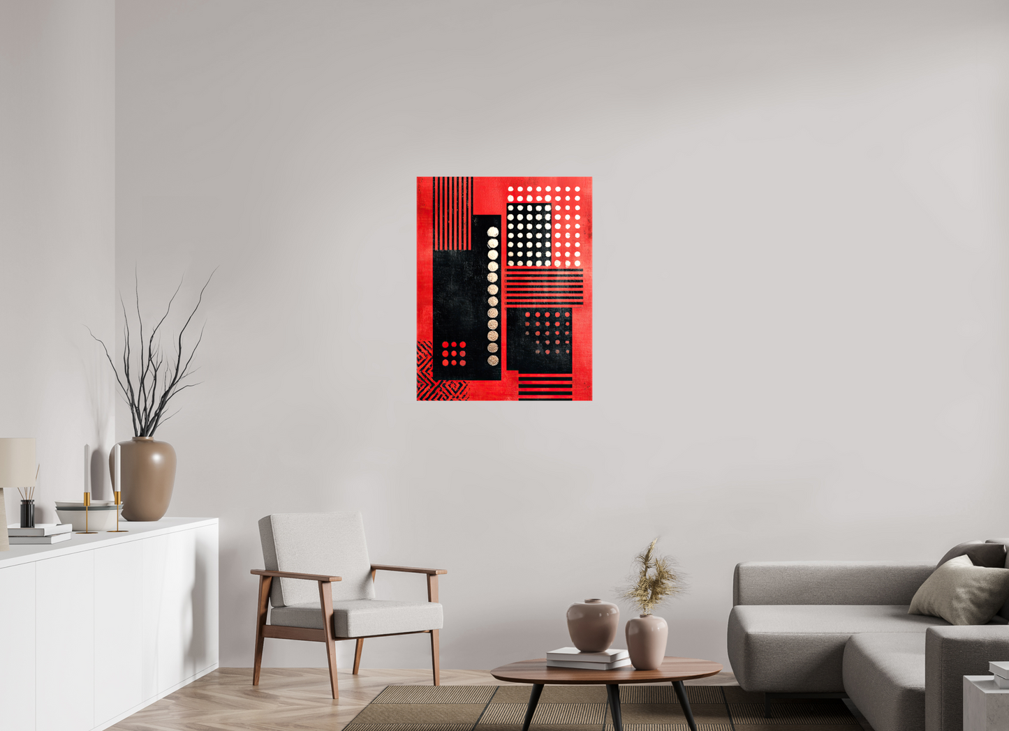 28 x 35.9″, Glossy Canvas Abstract Barcode