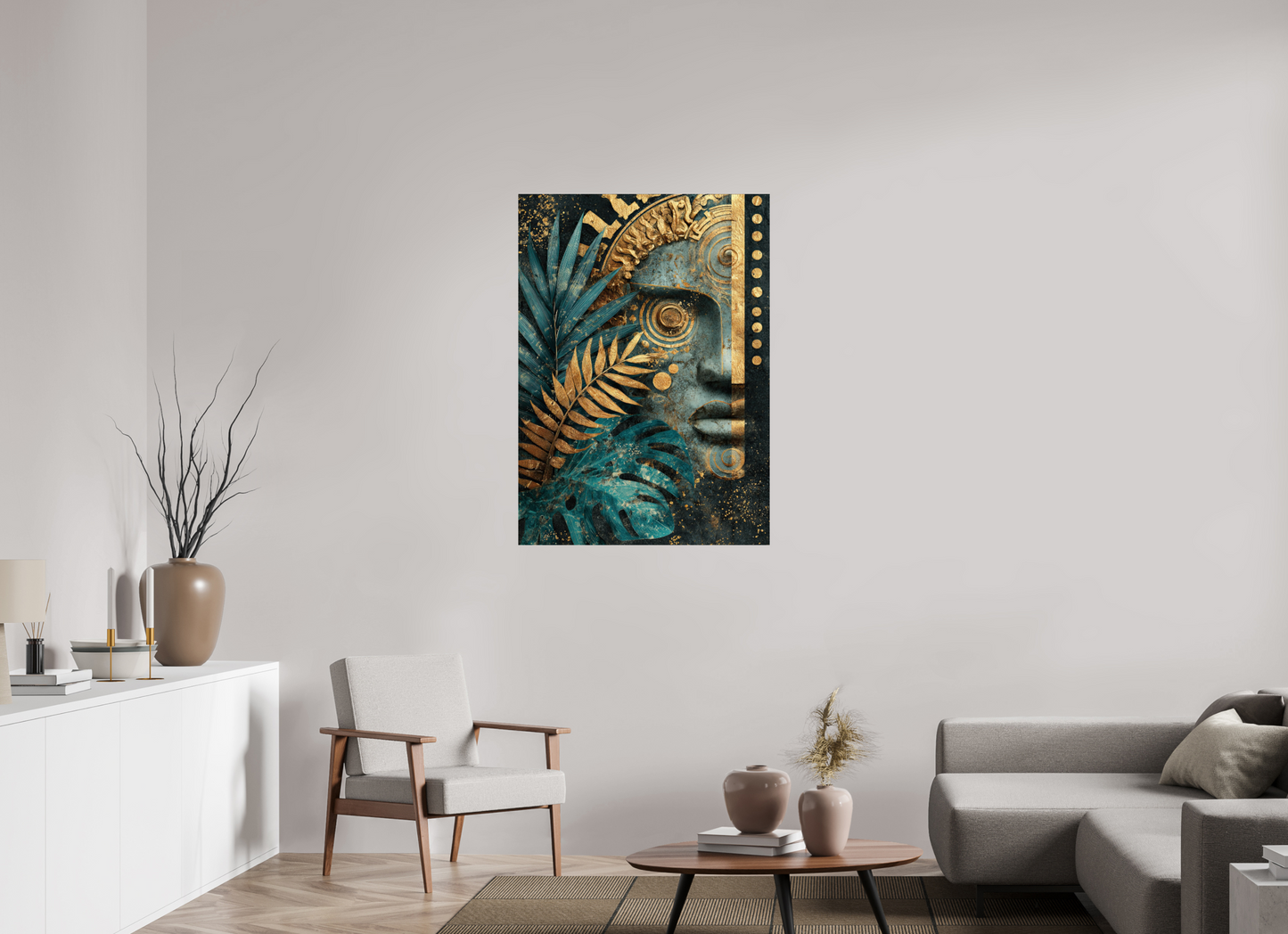 32 x 44.7″, Fine Art Print On Aluminum Dibond Ancient Face 1