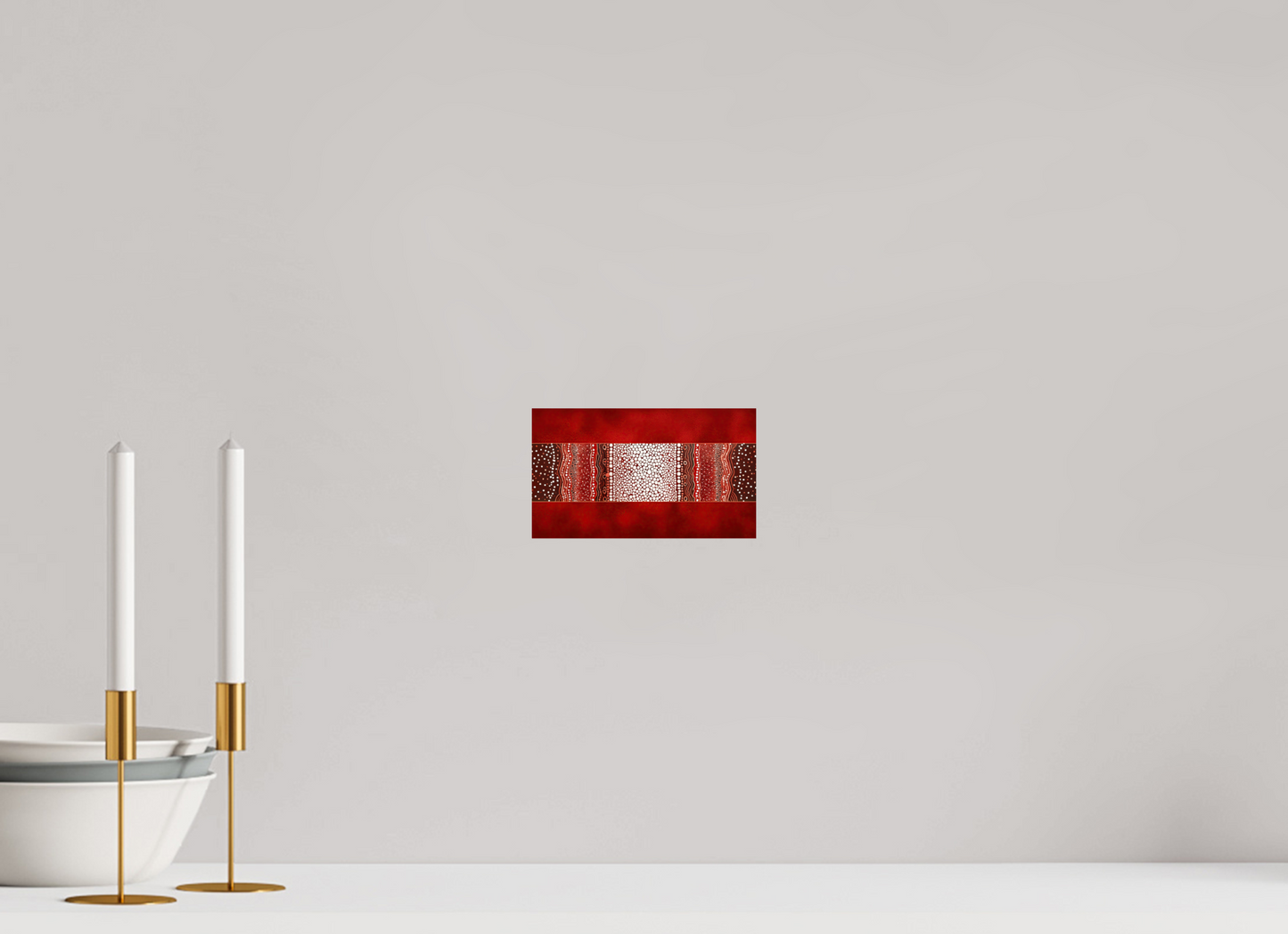 6.9 x 4″, Fine Art Print On Aluminum Dibond Red Layers 1