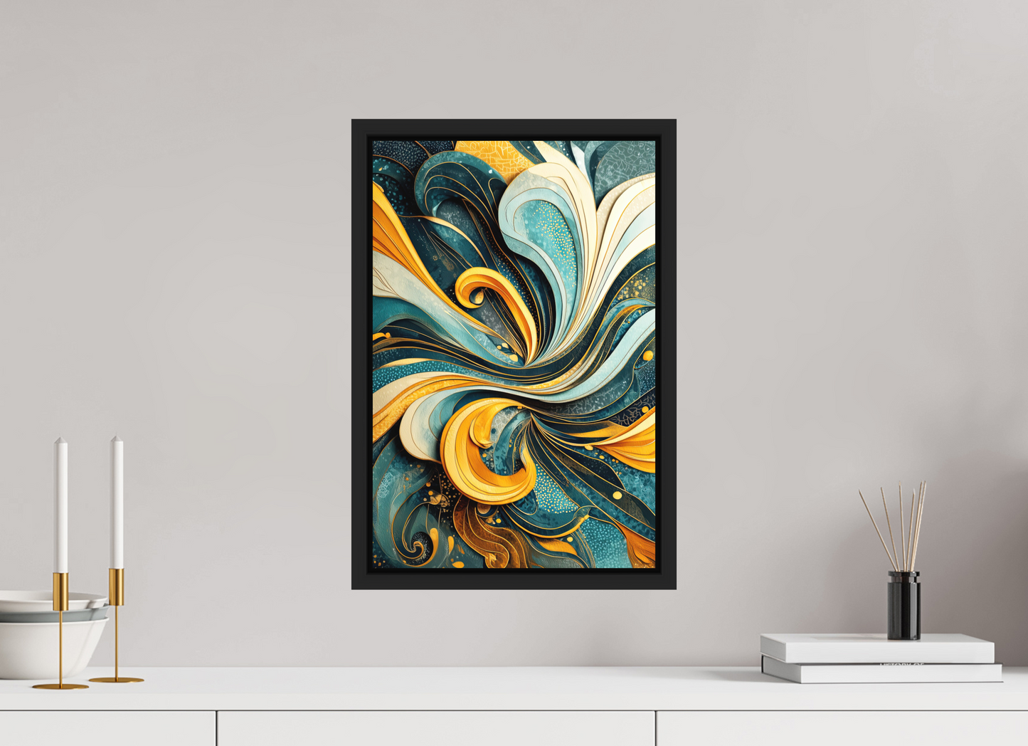12 x 18.1″, Photo Print on Aluminum Backing with boarder Abstract Swirl