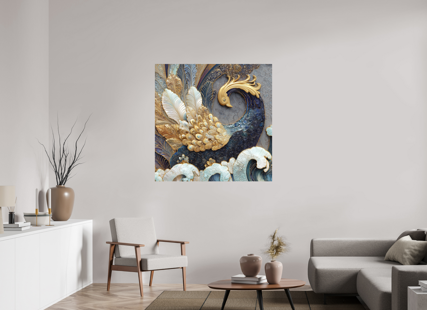 45 x 45″, Photo Print on Aluminum Backing Swan 2