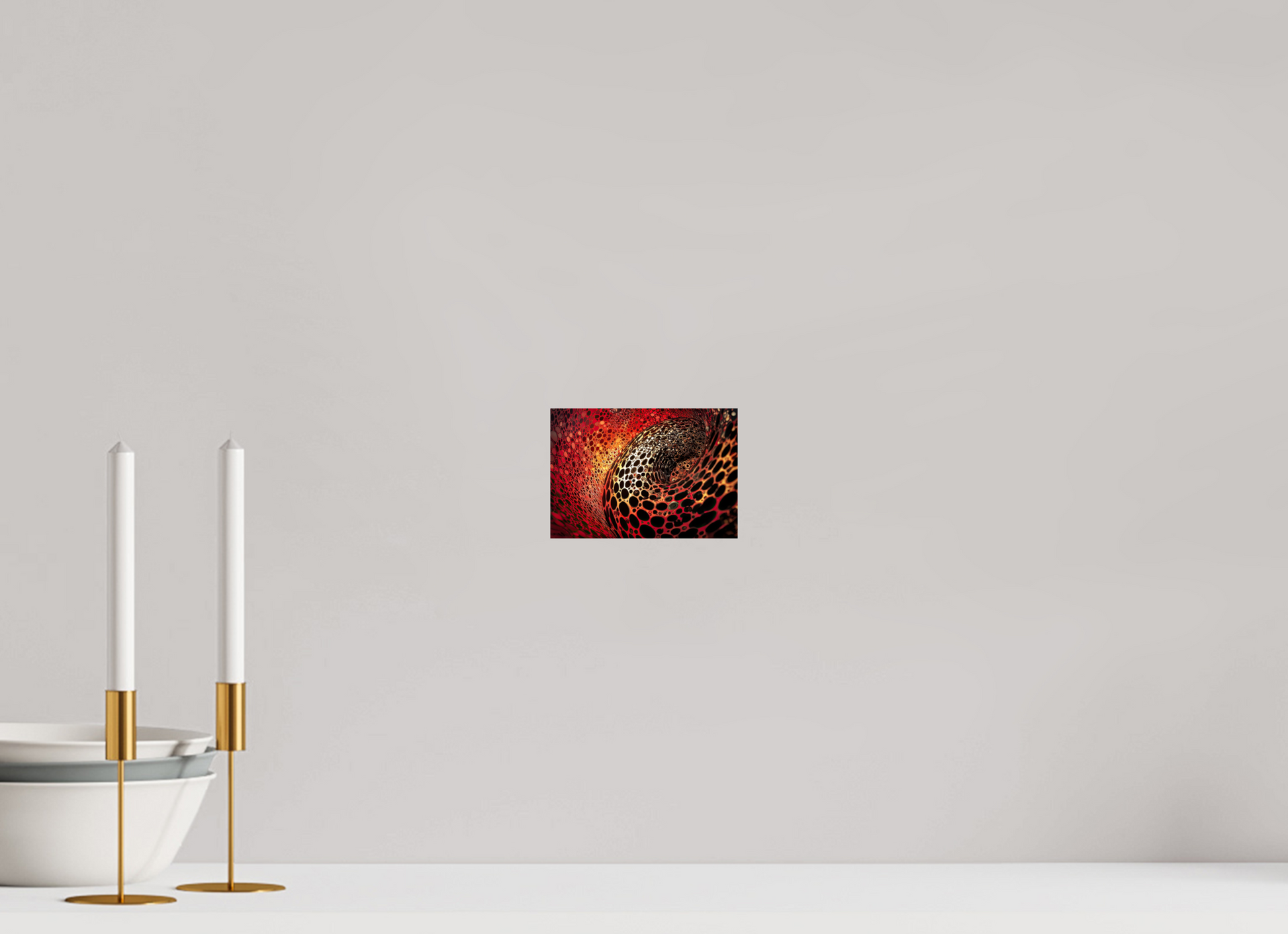 5.8 x 4″, Fine Art Print On Aluminum Dibond Red Leopard