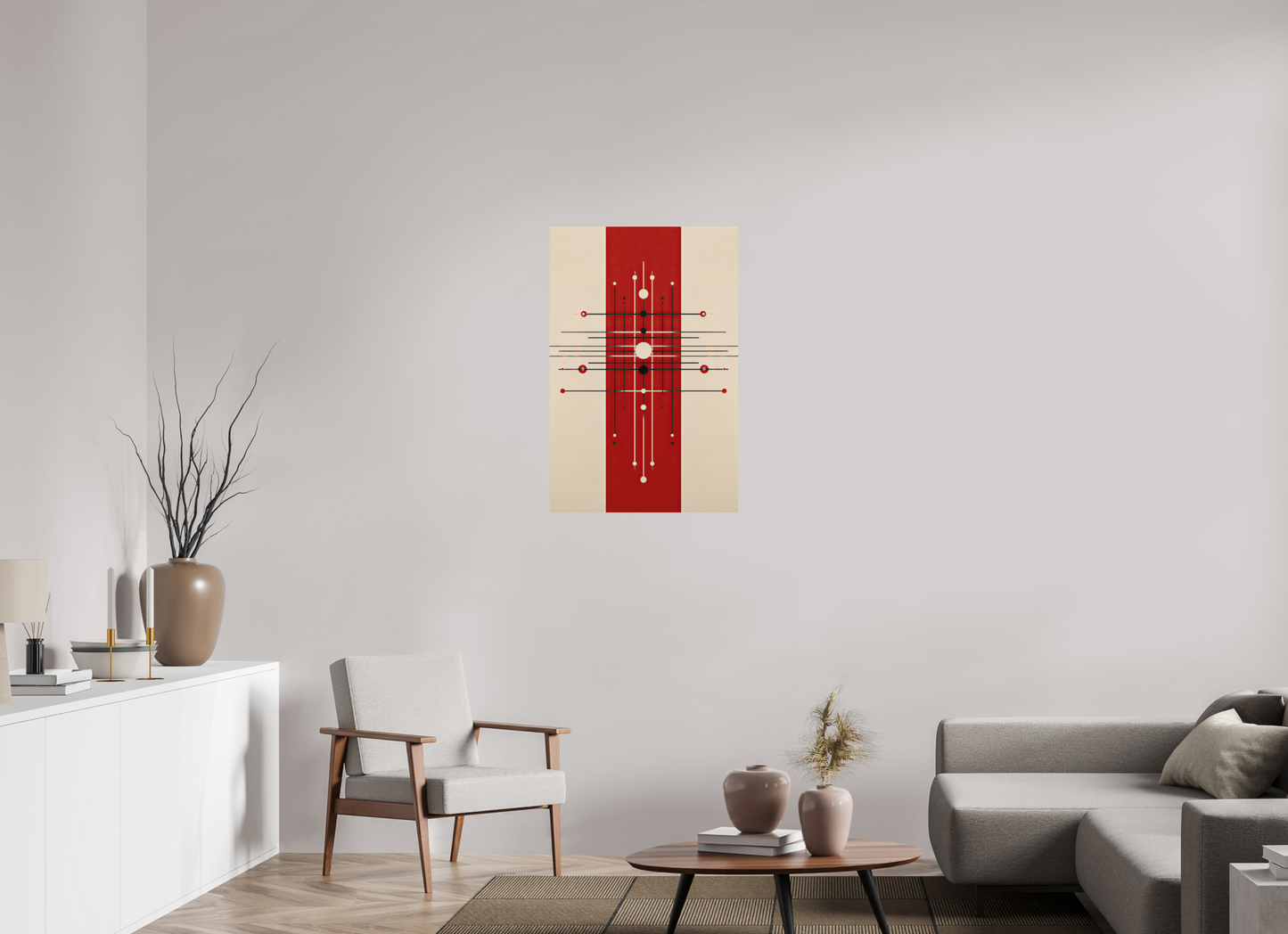 24 x 36.4″, Photo Print on Aluminum Backing Red Line