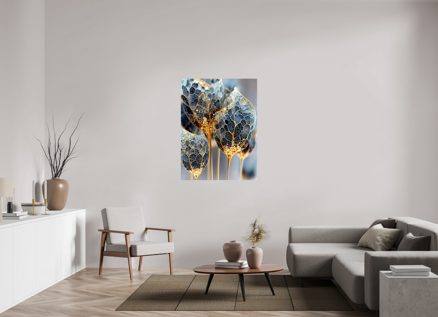 36 x 48″, Fine Art Print On Aluminum Dibond Luxury Glass Flowers