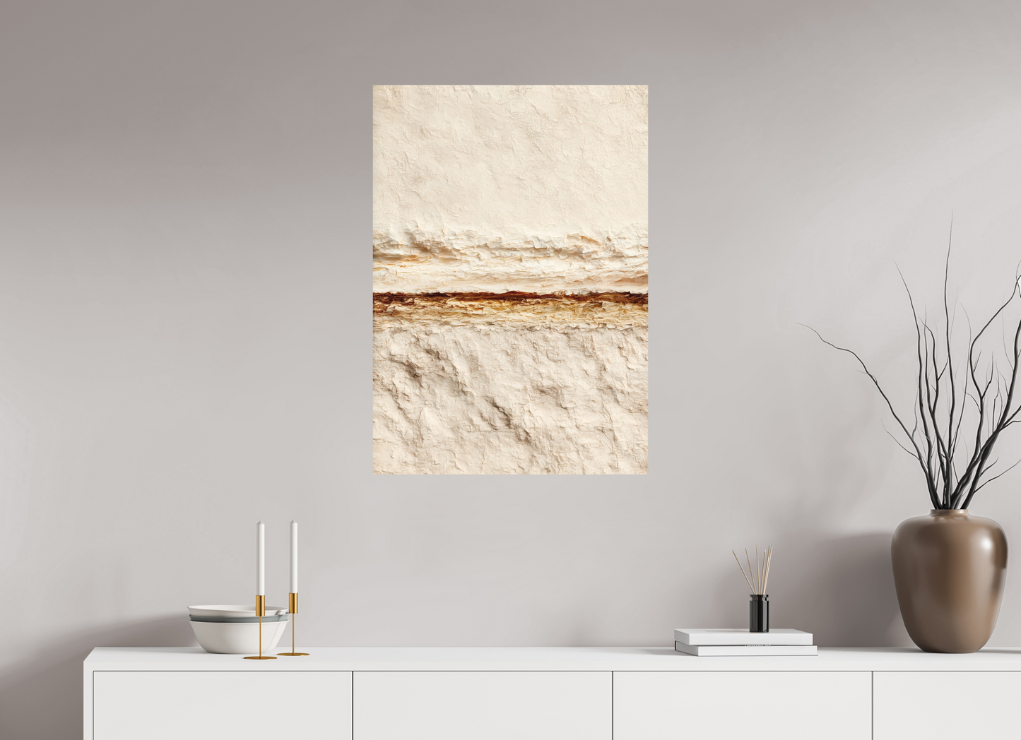 ISO A1 (59,4 x 84,1 cm), Photo Print on Aluminum Backing Desert Line