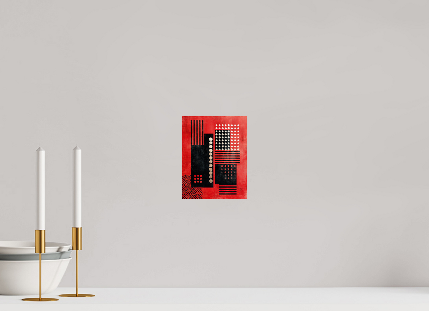 6 x 7.7″, Fine Art Print On Aluminum Dibond Abstract Barcode
