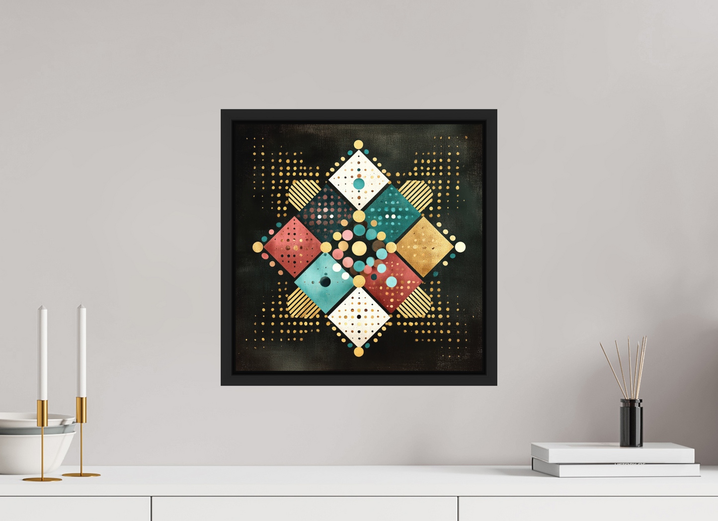 15 x 15″, Photo Print on Aluminum Backing with boarder Squares