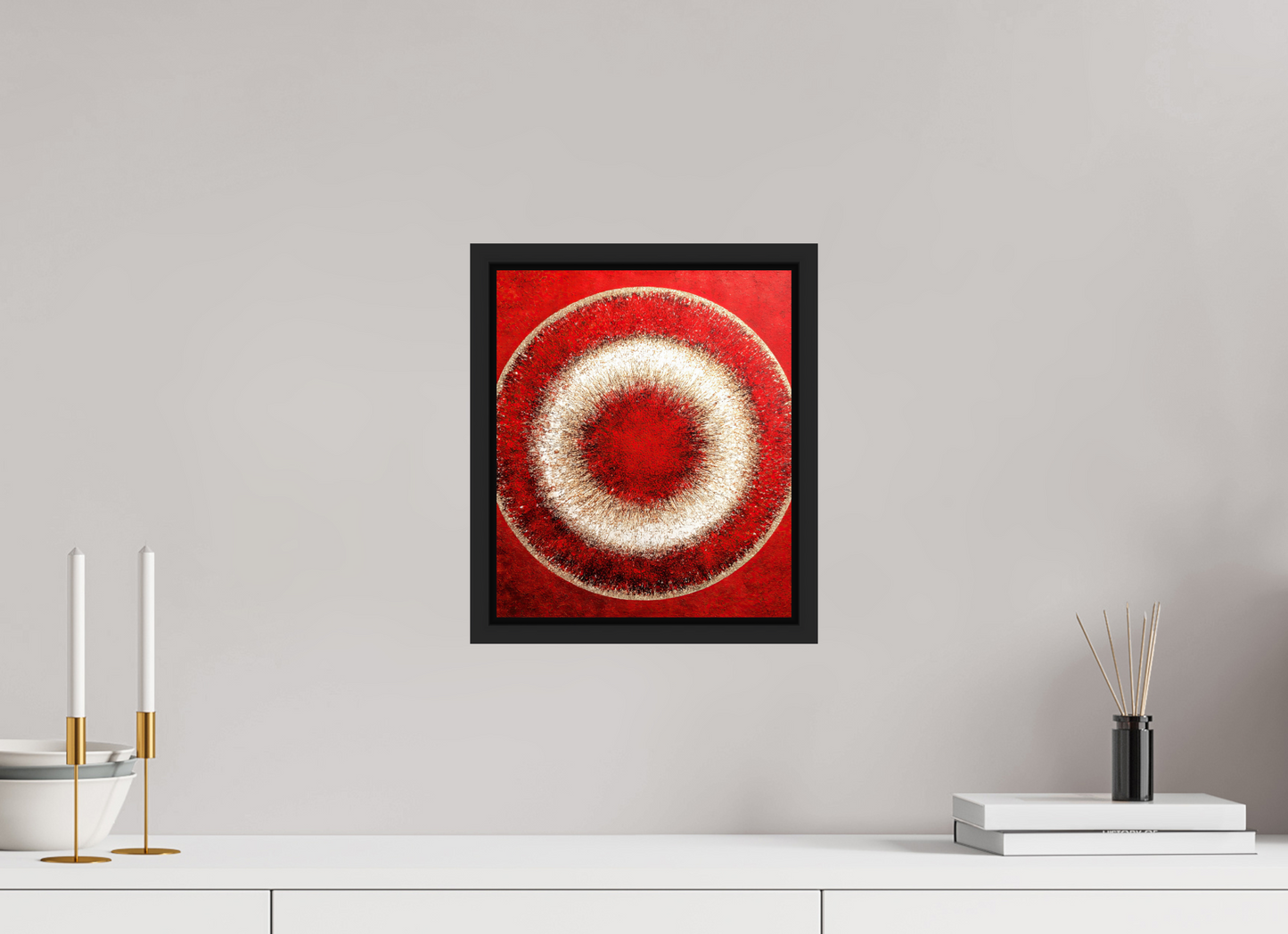 10 x 11.8″, Fine Art Print on Aluminum Dibond with Boarder Abstract Red Eye