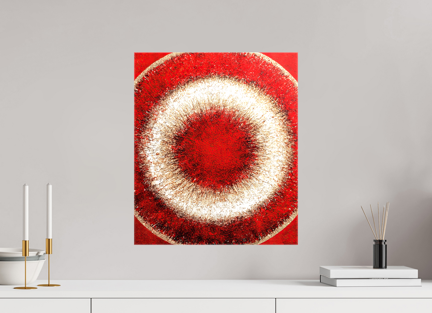 16 x 18.9″, Glossy Canvas Abstract Red Eye