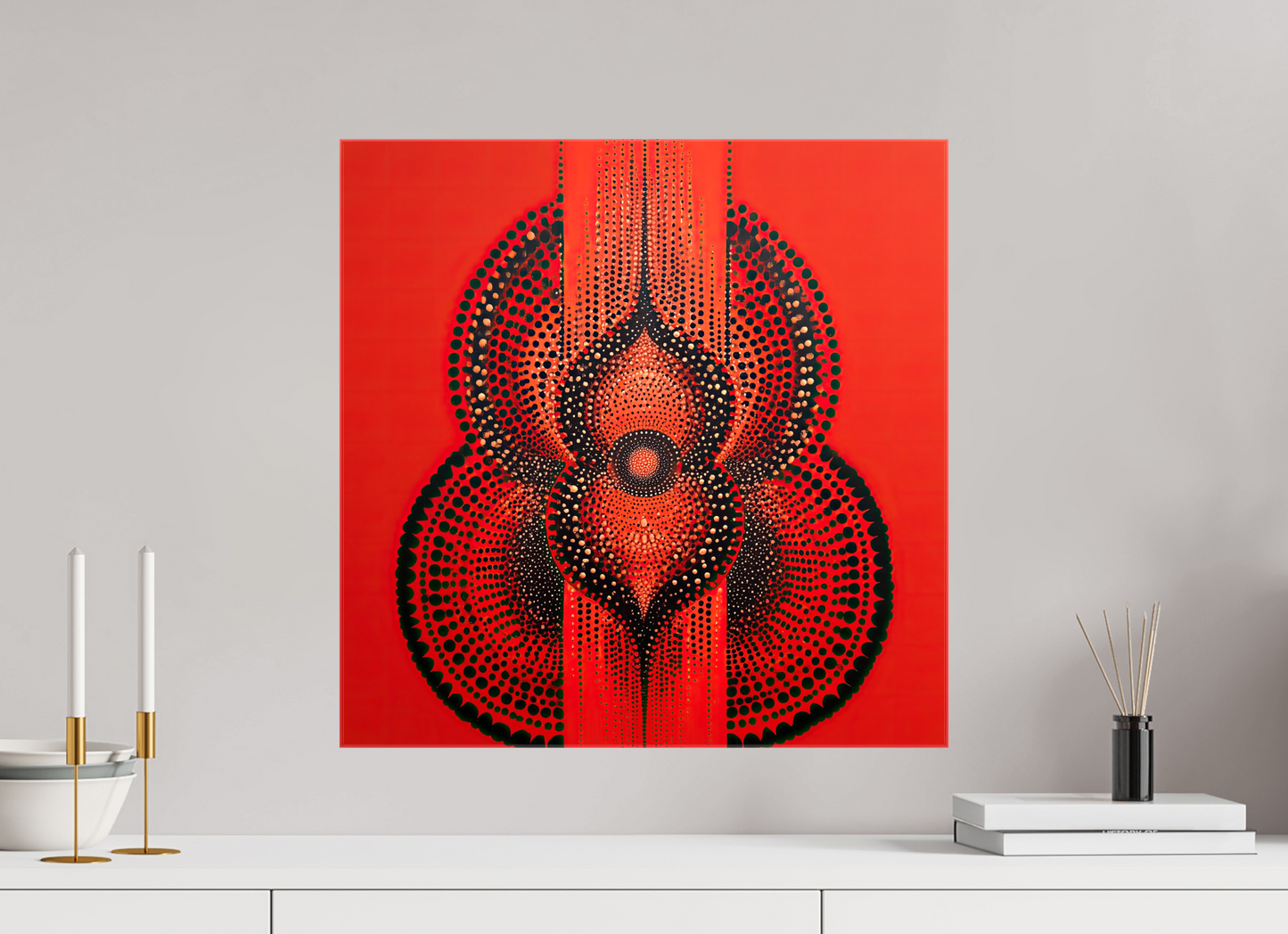 20 x 20″, Glossy Canvas Abstract Gourd