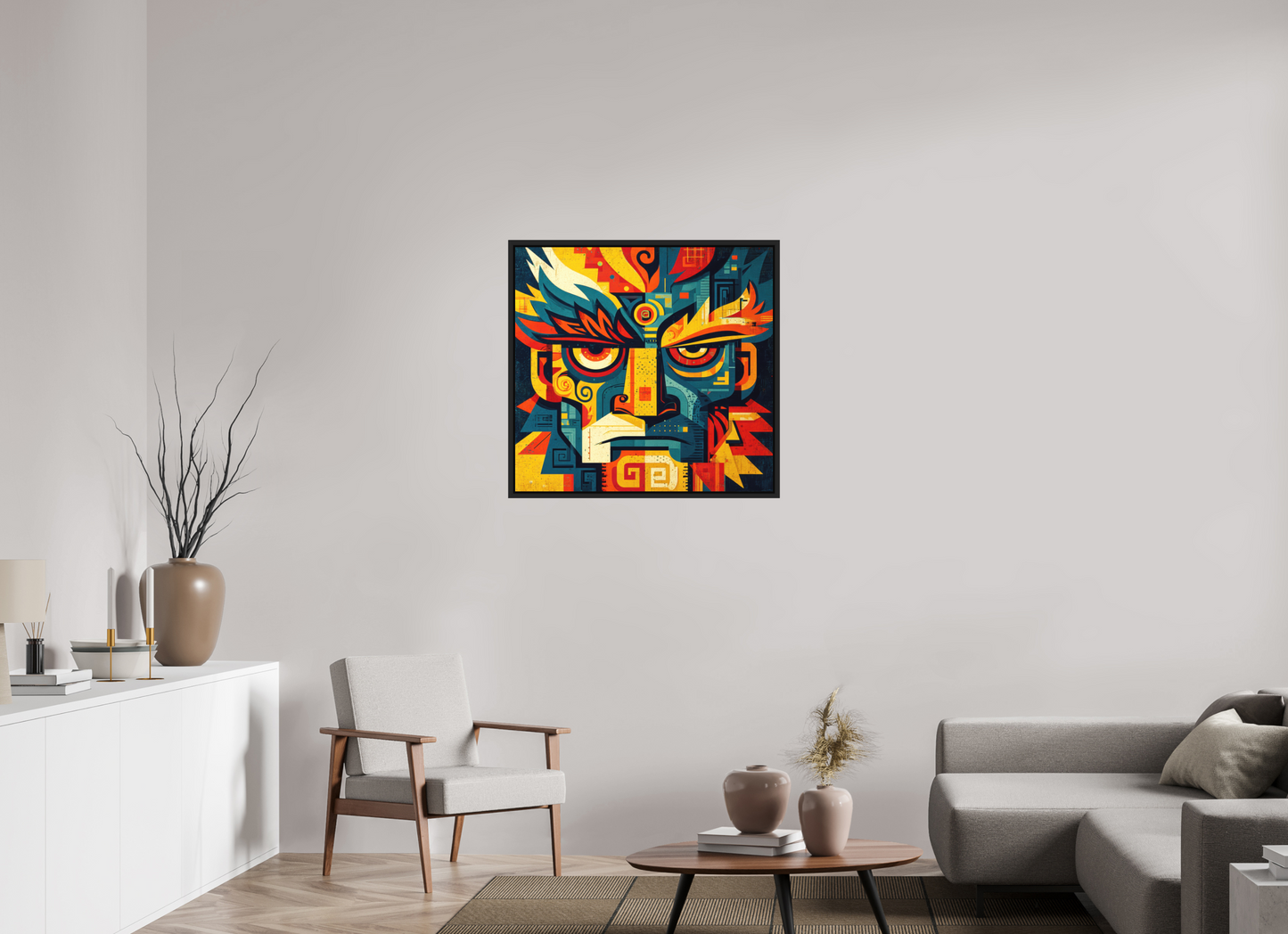 32.7 x 31″, Photo Print on Aluminum Backing with boarder Urban Tribal 3