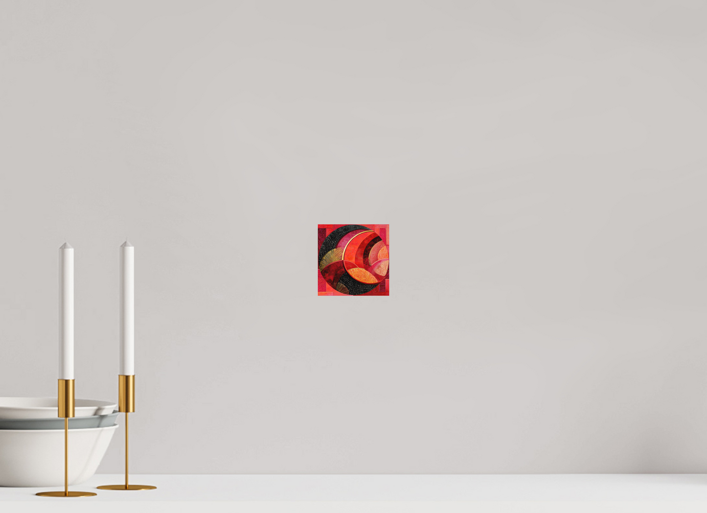 4 x 4″, Photo Print on Aluminum Backing Art Deco Circle