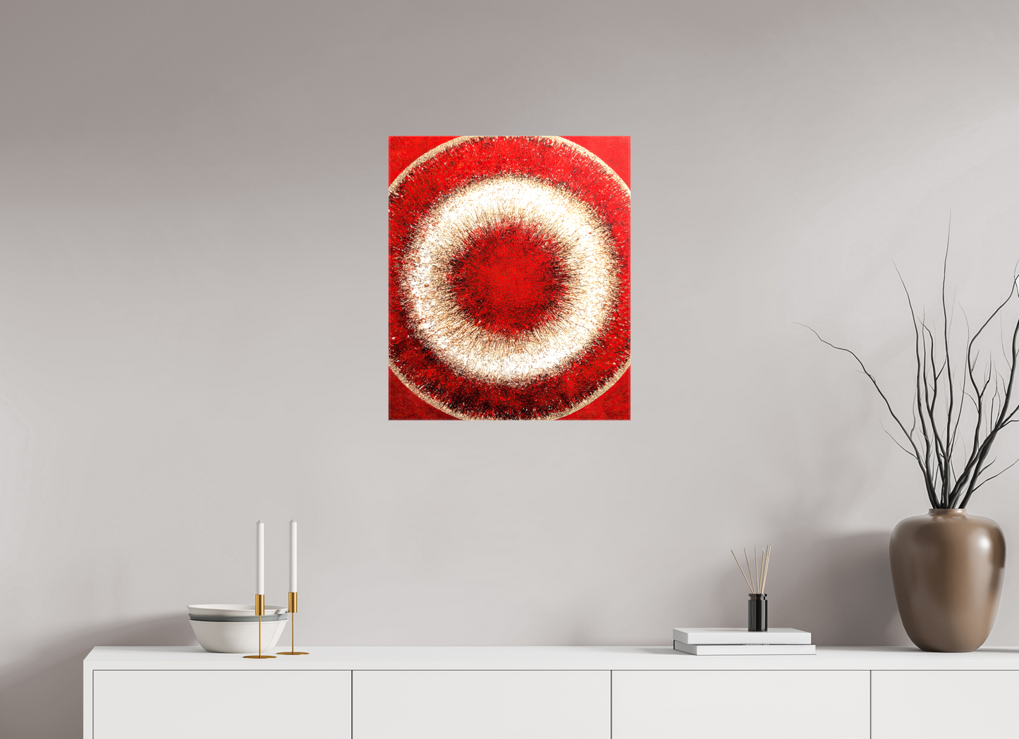 20 x 23.5″, Glossy Canvas Abstract Red Eye