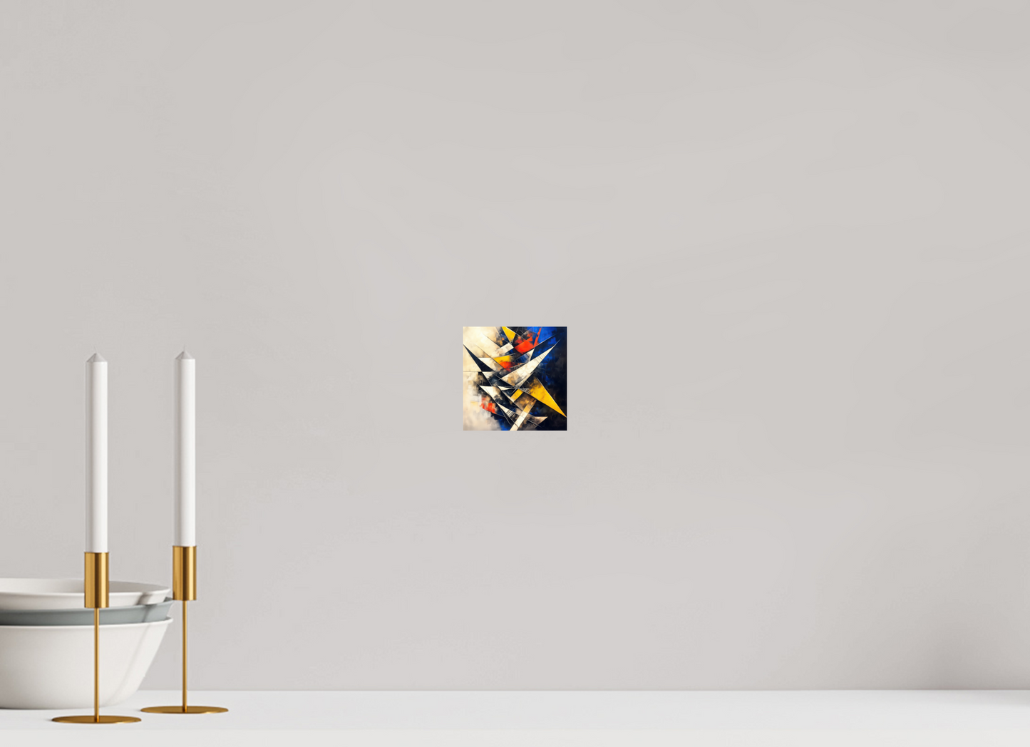 4 x 4″, Fine Art Print On Aluminum Dibond Abstract Triangles