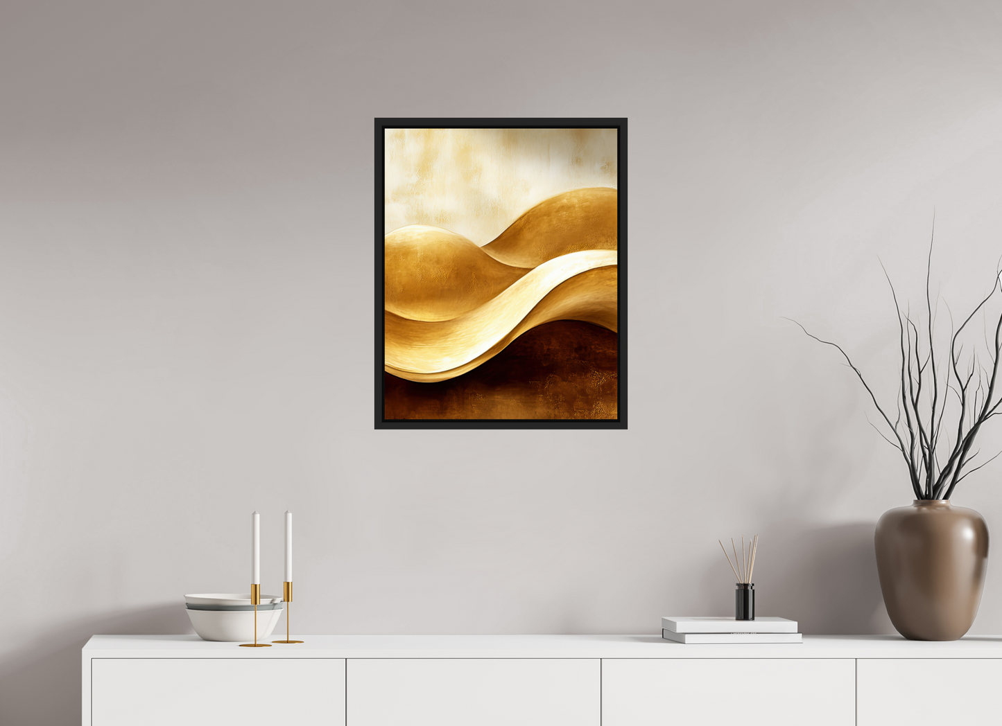 20 x 25″, Fine Art Print on Aluminum Dibond with Boarder Gold Dunes