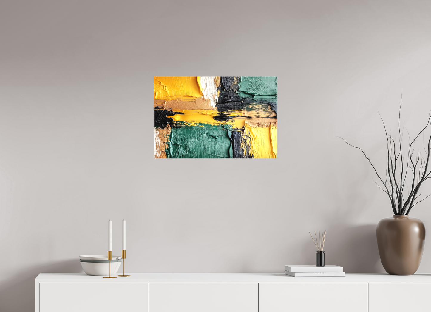 24.2 x 16″, Textile on Canvas Lux Camo