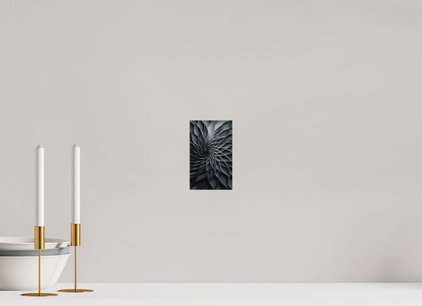 4 x 6.5″, Photo Print on Aluminum Backing Dark Flower 2