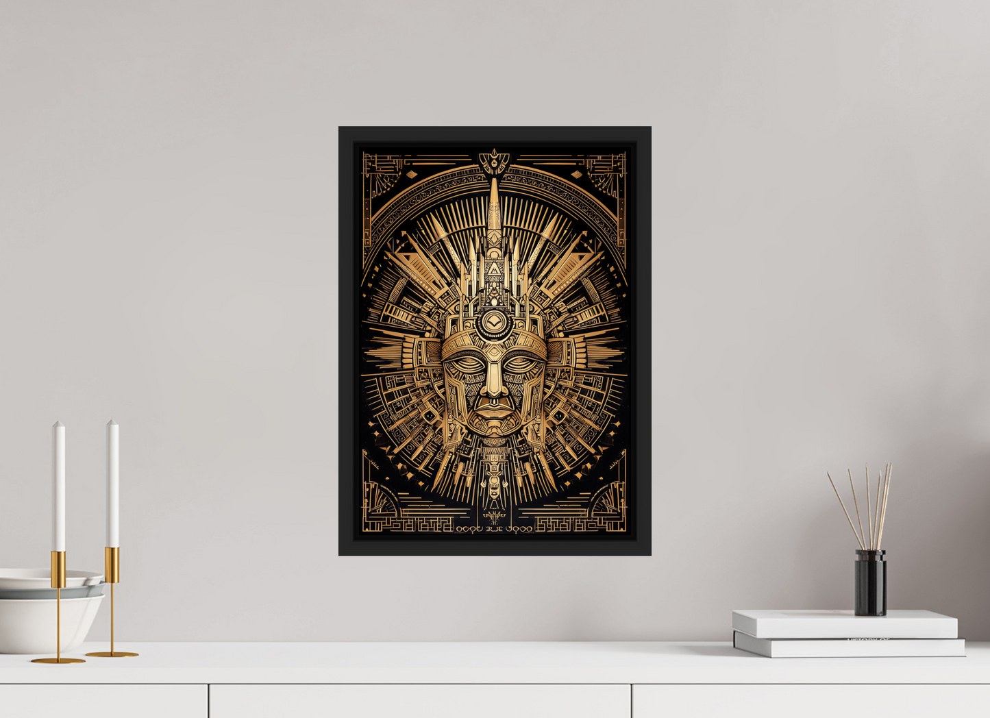 12 x 17.1″, Fine Art Print on Aluminum Dibond with Boarder Tribal Gold