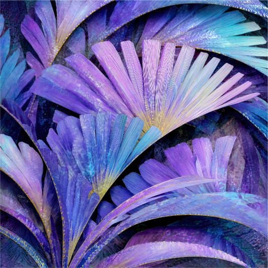 Main image Art Deco Purple Flowers
