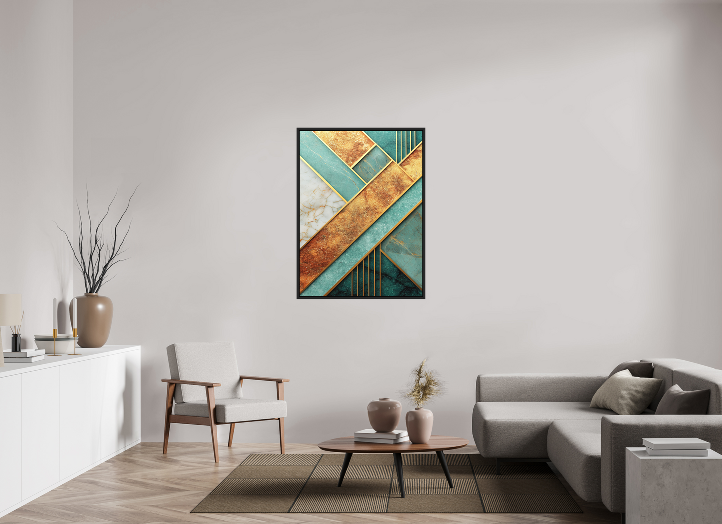 35 x 47.2″, Photo Print on Aluminum Backing with boarder Art Deco Atlantis
