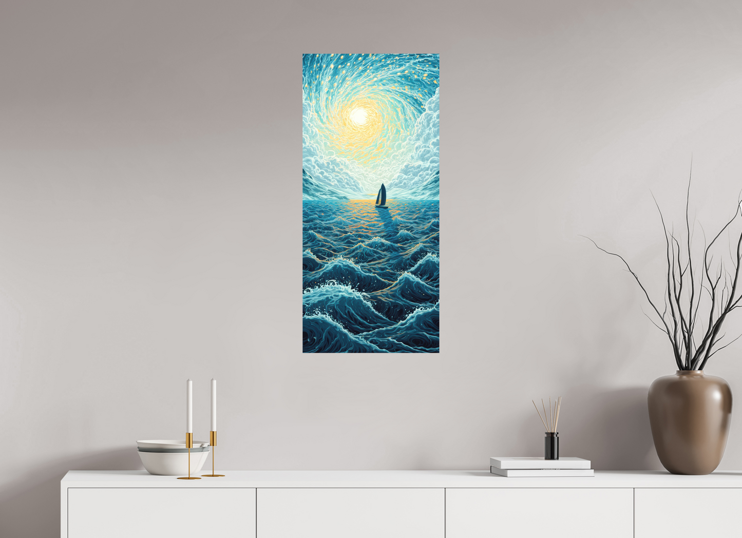16 x 35″, Photo Print on Aluminum Backing Sail to the Sun
