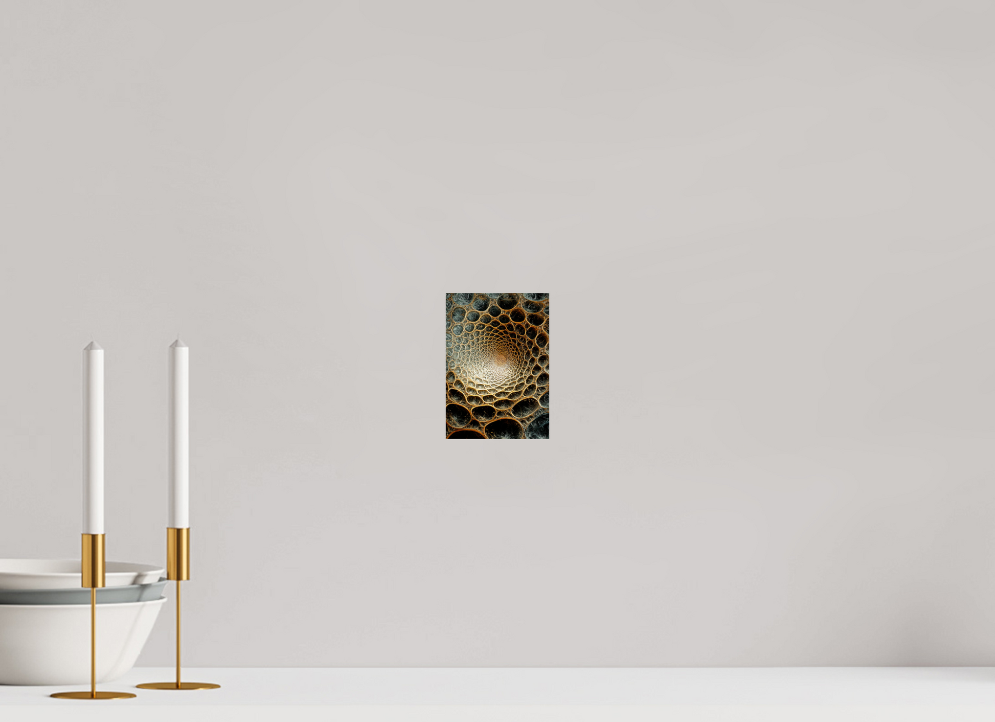 ISO A6 (10,5 x 14,8 cm), Fine Art Print On Aluminum Dibond Alien Texture